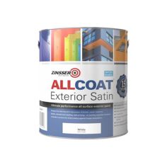 Zinsser AllCoat Exterior Water Based Satin Paint - 1L White