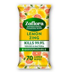 Zoflora Lemon Zing Large Wipes - Pack of 70