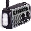 Portable Dynamo & Solar Emergency Radio with Powerbank Bluetooth USB & Micro SD – Grey