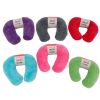 Micro Plush Neck Pillow | Soft Travel Support Cushion - Assorted Colours