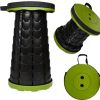 Benson Folding Portable Stool Green Adjustable Height 6 to 46cm Lightweight ABS for Indoor and Outdoor Use