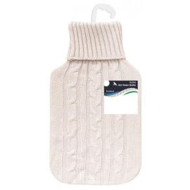 Hot Water Bottle With Knitted Cover - 2L