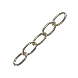 1/2" Oval Chrome Chain (Price per metre)