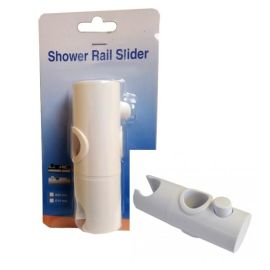 Shower Rail Slider - White 19mm