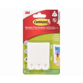 Command™ Picture Hanging Strips - 4 Pairs Medium White - 12lb (5.4kg)