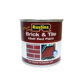 Rustins Quick Dry Brick & Tile Matt Red Paint - 250ml