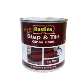 Rustins Quick Dry Step & Tile Gloss Red Paint - 250ml