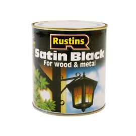 Rustins Quick Dry Paint Black Satin 250ml