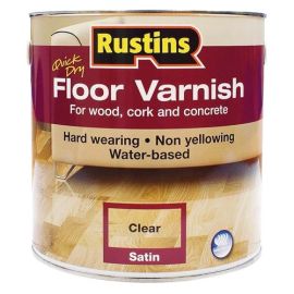 Rustins Quick Drying Floor Varnish Clear Satin 5L