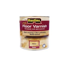 Rustins Quick Drying Floor Varnish Clear Satin 2.5L