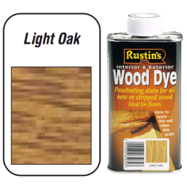 Rustins Wood Dye For Interior & Exterior - Light Oak 250ml