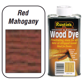 Rustins Wood Dye For Interior & Exterior - Red Mahogany 1L