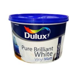 Dulux Pure Brilliant White Vinyl Matt Paint - 10L