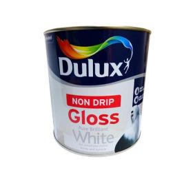 Dulux Non Drip Gloss Paint - Pure Brilliant White 2.5L