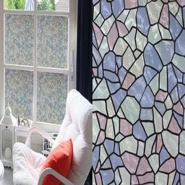 Pebbled Stained Glass Effect Self Adhesive Window Contact 1m x 45cm