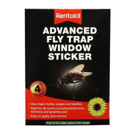 Rentokil Advanced Fly Trap 4pc Window Sticker