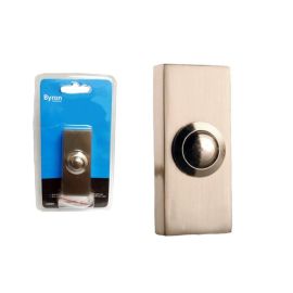 Byron Brushed Nickel Wired Bell Push