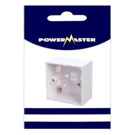Powermaster 1 Gang 47mm Surface Pattress Box