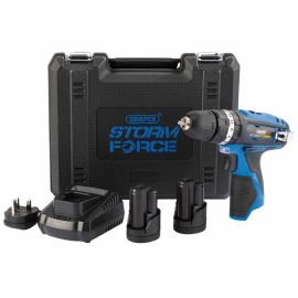 Draper Storm Force® 10.8V Combi Drill With 2x 1.5Ah Batteries + Charger