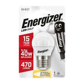 Energizer 5.2W LED Opal Golf E27 Light Bulb