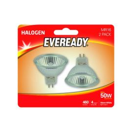 Eveready 43W Halogen GU5.3 MR16 Spot Light Bulbs - Pack Of 2