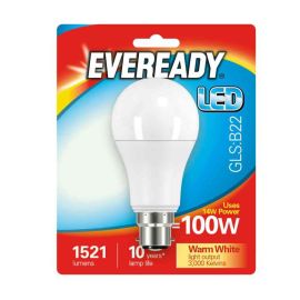 Eveready 14W LED Frosted GLS B22 Lightbulb