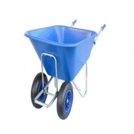 Moy Plastic Body Wheelbarrow Twin Wheel 200L (Blue)