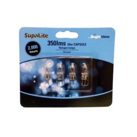 SupaLite 20w Halogen G4 Capsule Lightbulb - Pack of 4