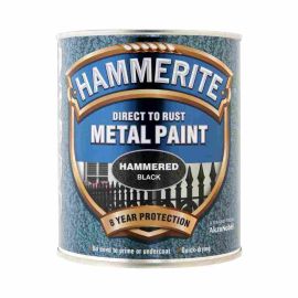 Hammerite Direct To Rust Metal Paint - Hammered Black 750ml