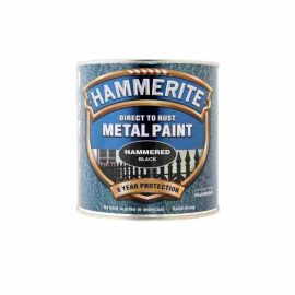 Hammerite Direct To Rust Metal Paint - Hammered Black 250ml