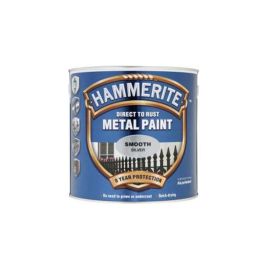 Hammerite Direct To Rust Metal Paint - Smooth Silver 250ml