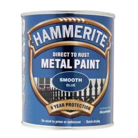 Hammerite Direct To Rust Metal Paint - Smooth Blue 750ml
