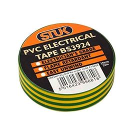 Stuk PVC Electrical Tape - 19mmx20m Earth