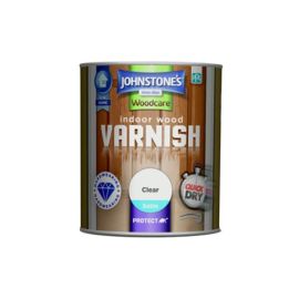 Johnstones Woodcare Indoor Wood Varnish - Clear Satin 2.5L