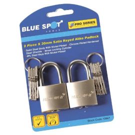 30mm Padlock Lock Key Alike (Pack of 2)