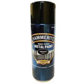 Hammerite Direct To Rust Metal Spray Paint - Smooth Black 400ml
