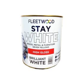 Fleetwood Stay White High Gloss Paint - Brilliant White 750ml