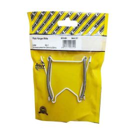 Premium Hardware Large White Wire Plate Hanger - 204mm - 255mm
