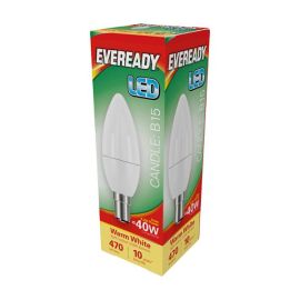 Eveready 5.2W LED B15 / SBC Candle Lightbulb