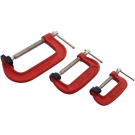3 Piece G Clamp Set With Soft Jaws (50mm, 75mm & 100mm )