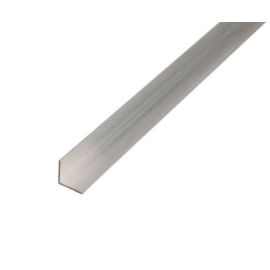 Angle Profile - Anodised Aluminium Silver  - 40 x 10 x 2 / 1m 