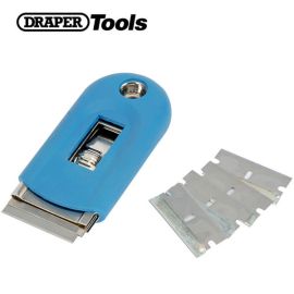 Draper Soft Grip Window Scraper with 5 Scraper Blades