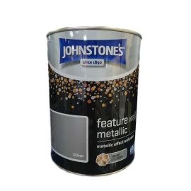 Johnstones Feature Wall Metallic Paint - Silver 1.25L