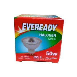 Eveready 50W Dichroic GU5.3 MR16 Halogen Light Bulb