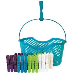 Orwell 24 Wondergip Clothes Pegs With Basket