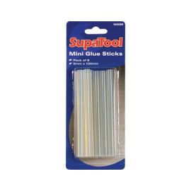 SupaTool Mini Glue Sticks - 8mm x 100mm - Pack of 8
