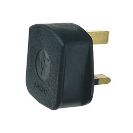 Black Rubber 13A 3-Pin Electric Plug
