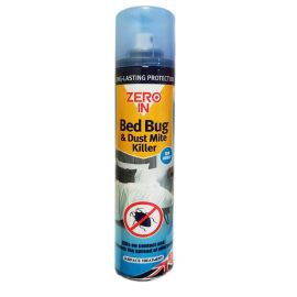 Zero In Bed Bug & Dust Mite Killer Aerosol Spray - 300ml 