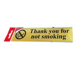 Self-Adhesive Brass Effect - Thank You For Not Smoking - Sign