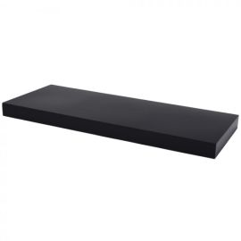 60cm Black Lacquered Floating Shelf